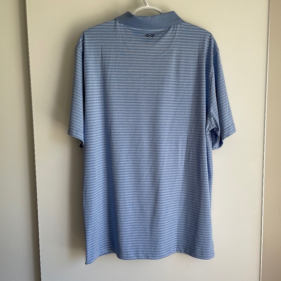Snake Eyes Men's Blue Stripe Golf Shirt - Size XL - Picture 2 of 7